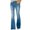 Blue, variant on Lovskoo 2024 Womens High Waisted Jeans Flare Stretch Boyfriend Casual Bootcut Denim Pants Wide Leg Baggy Jeans Blue