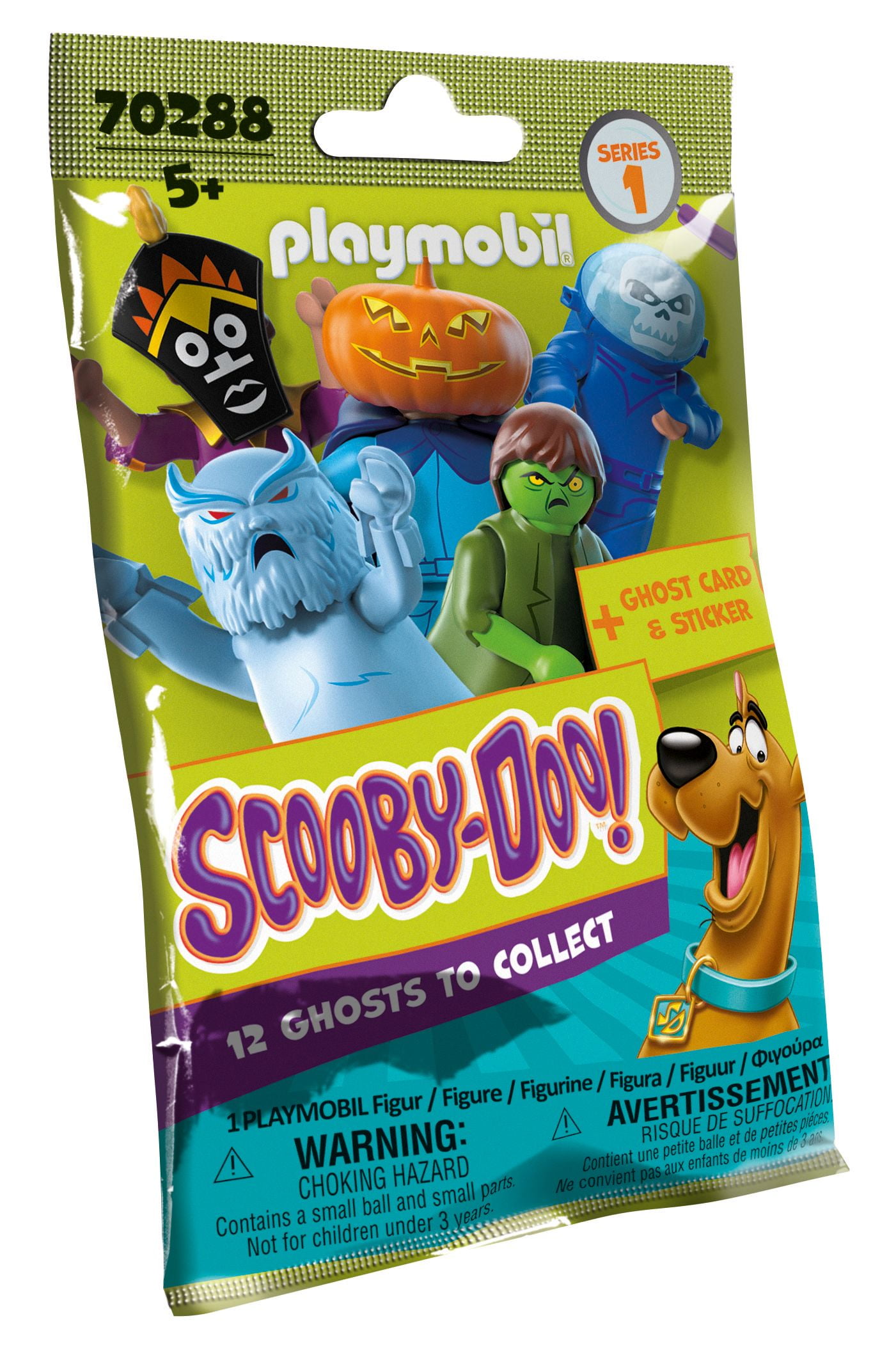 PLAYMOBIL SCOOBY-DOO GHOST FIGURES SERIES 1 +STICKER POSTER+CASE COMPLETE SET 