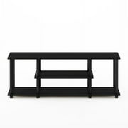 Furinno Turn-N-Tube No Tool 3-Tier Entertainment TV Stands, Black