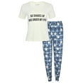 thumbnail image 2 of JEFFRICO Womens Pajamas For Women V-Neck Short Sleeve 2 Piece Pajamas Set Sleepwear Soft Pajamas, 2 of 6