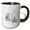 Black/White, variant on 3drose, Letter H Personal Wood Animal Watercolor Monogram Personalized Initial, 11oz Magic Transforming Mug