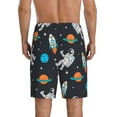 thumbnail image 3 of Bixox Men's Space printed lightweight casual shorts, soft sleep shorts with pockets., 3 of 7