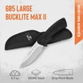 thumbnail image 3 of Buck Knives 685 Large BuckLite Max II Hunting Knife, 4" Fixed Blade, Rubber Handle, 4.7 oz, 3 of 8
