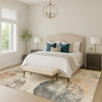 Addison Rugs Chantille Indoor/Outdoor Contemporary Abstract Beige Machine Washable Rectangle Rug, 3' x 5'