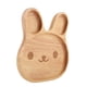 thumbnail image 5 of Plato de madera para postres y aperitivos infantiles, adorable plato de madera con forma de conejo, vajilla para niños n.° 1, 5 of 11