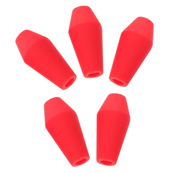 Uonlytech 5Pcs Soft Rubber Arrowheads for Archery Practice Safe Blunt Arrow Tips Replacement Red