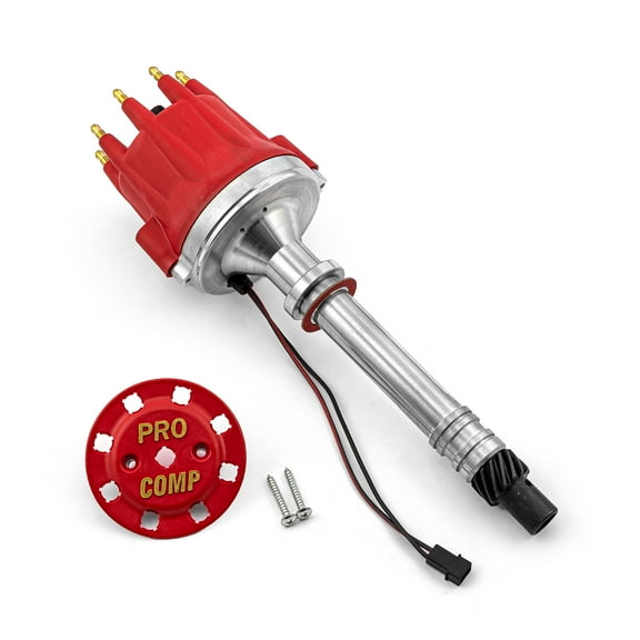 Speedmaster PCE376.1096.02 Compatible with Chevy SBC 350 BBC 454 8000 Series Pro Billet Distributor [Red Screw-on]