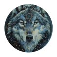thumbnail image 4 of WYYP Wolf Crescent Moon Round Tablecloth Waterproof Resistant Fabric 100% Polyester Fiber Outdoor Fitted White, 4 of 8