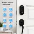 thumbnail image 3 of SMONET Smart Lock Fingerprint Door Lock Smart Deadbolt Keyless Entry - Electronic Digital Keypad with Biometric Fingerprint, Smartphone App Auto Lock Bluetooth Keys Fobs Smartlock for Alexa, Home, 3 of 9