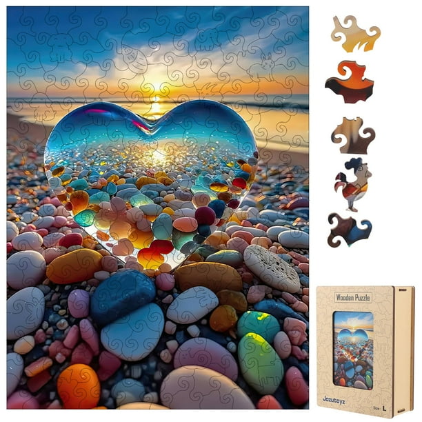 Puzle de madera Jozutoyz con forma de animal, 191 piezas, con caja de madera