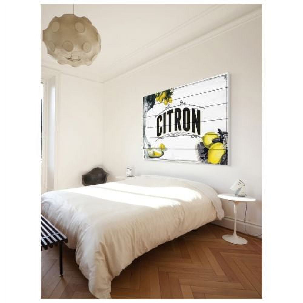 Marmont Hill "French Produce Lemon" Painting Print on White Wood