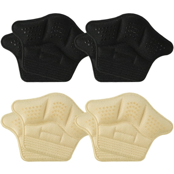 Sneaker Heel Stickers Comfortable Cushions Daily Pads Elastic Cloth Self-adhesive Liners 4 Pairs