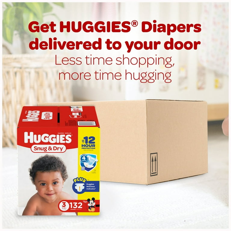 HUGGIES Baby Diapers Size 7 Ct Little Movers, White, 80 Count