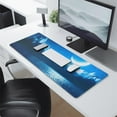 thumbnail image 2 of Moon Ocean Large Mouse Pad - XXL Extended 31.5x11.8 Inch Gaming Desk Mat, Non-Slip Base, Stitched Edges for Maximum Comfort & Precision on Computer, Office, Keyboard, Laptop, 2 of 7