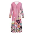 thumbnail image 7 of Psesaysky Women's Christmas Wave Stripes Nightgown Long Sleeve - Soft Comfy Sleepwear, Cozy Warm Long Full Length Sleep Dress Loungewear, Small, 7 of 7