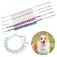 thumbnail image 5 of NIBOLOG Pet Necklace Shiny Surface Vibrant Color Dress-up Medium Dog Cat Fade-resistant Necklace with Pendant for Party, 5 of 8