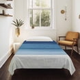 thumbnail image 4 of Navy Blue Ombre Large Tapestry for Bedroom Wall Hanging Tapestry,Modern Abstract Art Blue White Striped Ceiling Backdrop Tapestries Poster Blanket Wall Decor for Teens Room Living Room 86" x 104", 4 of 8