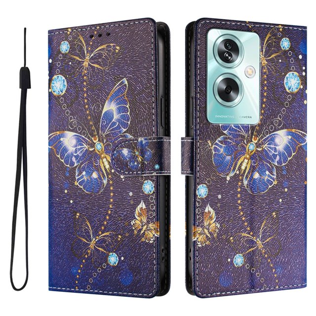 FOXDOCK Funda Tipo Cartera para OPPO A79 5G con Soporte y Correa – Diseño de Patrones Lindos