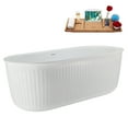 thumbnail image 3 of 67" Streamline N4800BBR Soaking Freestanding Tub and Tray With Internal Drain in Brushed Brass, 3 of 11