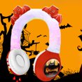 thumbnail image 4 of Auriculares Bluetooth inalámbricos Fiudx para niños con cabeza de peluche de monstruo de Halloween 822, 4 of 6