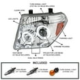 thumbnail image 3 of Spec-D Tuning Chrome Housing Clear Lens Projector Headlights Compatible with 2005-2007 Nissan Pathfinder, 2005-2008 Nissan Frontier, Left + Right Pair Headlamps Assembly, 3 of 5