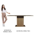 thumbnail image 4 of Mesa de Comedor Rectangular Madesa con Base Central MN, 4 of 7
