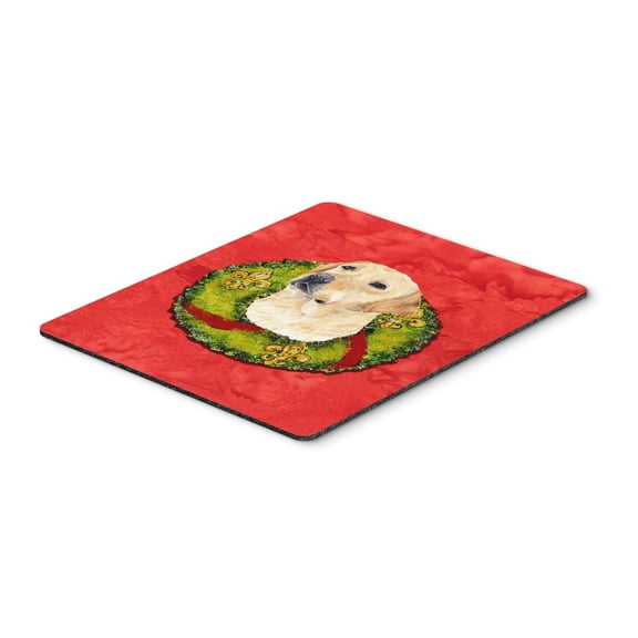 Labrador Christmas Wreath Mouse Pad Hot Pad or Trivet