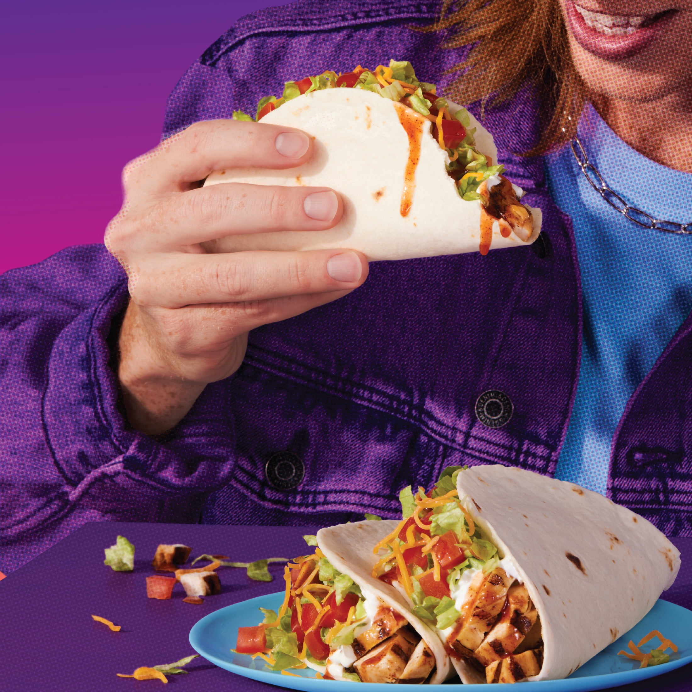 (12 pack) Taco Bell Soft Taco Cravings Kit with 10 Soft Tortillas, Taco Bell Mild Sauce & Seasoning, 14.8 oz Box