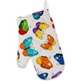 thumbnail image 2 of Dreamtimes Polyester Kitchen Oven Mitts Glove Potholder Apron 3Pcs Set Children Butterfly Non Slip Heat Resistant Mitts for Baking Cooking BBQ, 2 of 7