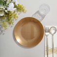 thumbnail image 2 of Efavormart 10 Pack | 8" Glossy Gold Round Plastic Dinner Plates With Gold Rim, Disposable Party Plates, 2 of 11