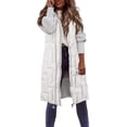 thumbnail image 3 of Wovix Women's Long-Length Vests Sleeveless Lightweight Zip Up Puffer Jacket Packable Solid Color Zipper Hooded Down Coat Winter Quilted Vest With Hood Clothes, 3 of 6