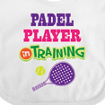 thumbnail image 4 of Inktastic Future Padel Player in Training Girls Baby Bib, 4 of 4