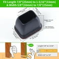 thumbnail image 4 of Small Rectangle Silicone Chair Leg Caps with Felt Pads, 16PCS Rectangular Chair Leg Floor Protectors for Hardwood Floors, Chair Leg Covers to Protect Floors(Black,Fit Length 0.9"-1.3" Width 0.6"-0.9"), 4 of 7