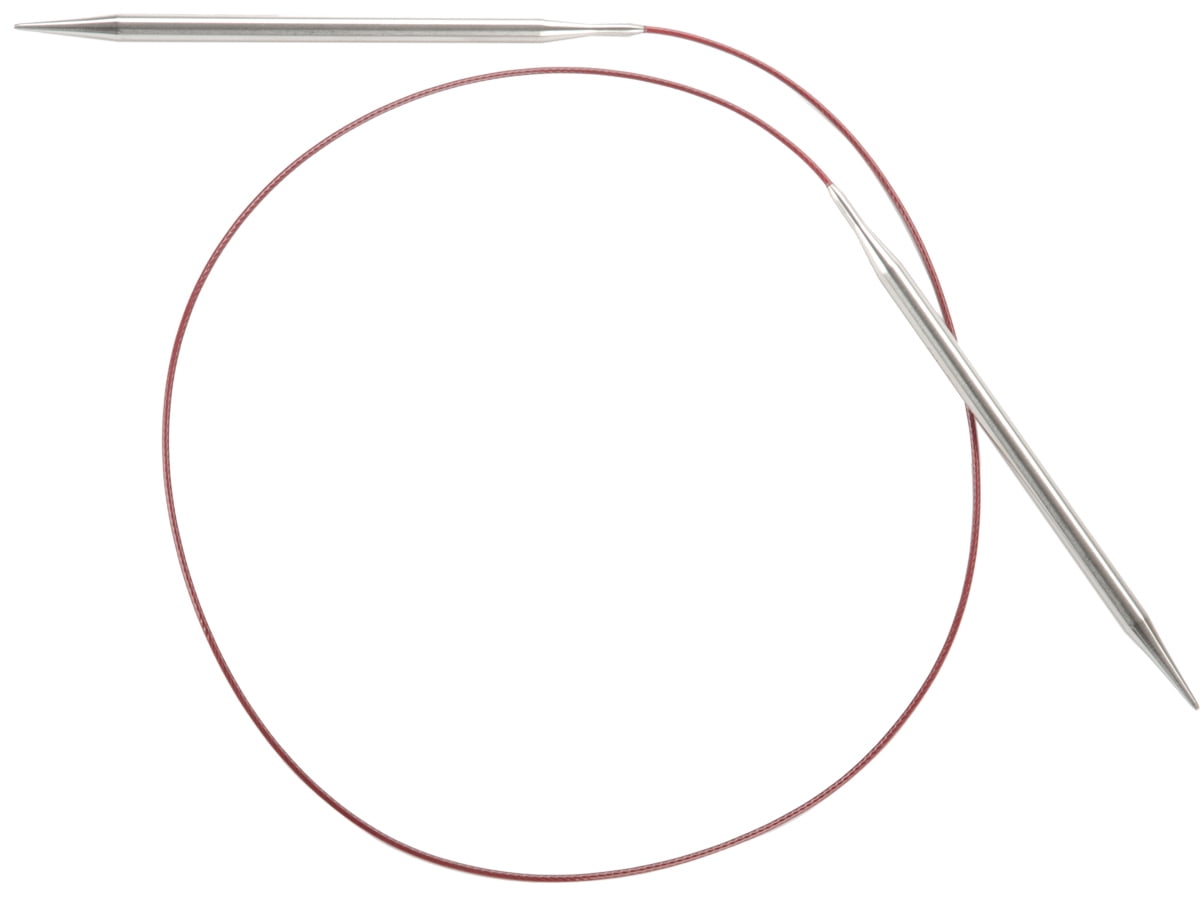Red Lace Stainless Steel Circular Knitting Needles 32'-Size 1.5/2.5mm