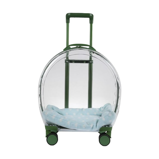 Estuche Portátil para Mascotas, Cremalleras Dobles Duraderas Agujeros Transpirables Bolsa para Perros con Barra de Acoplamiento de 3 Secciones para Vi Completamente transparente SM SunniMix Caja de la carretilla