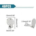 thumbnail image 2 of 40pcs 20mm Long 304 Stainless Steel Clip-On Earrings Findings Metal Flat Round Back Tray Findings Hypoallergenic Ear Hoops Clip On Converter Earring Pads for Earring Making Silver, 2 of 5