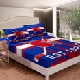 thumbnail image 4 of Erosebridal Ice Hockey Bed Sheets Set Queen,Sports Sheet Set,Hockey Players Sheets,Sports Ball Game Flat Fitted Sheet with 2 Pillowcases Wrinkle Free(New York), 4 of 5