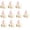 B, variant on Set of 9 Plush Bunny Rabbit Pom Pom Decorations with Felt Ears for Crafting DIY Projects Party Favors Home Decor Ornaments