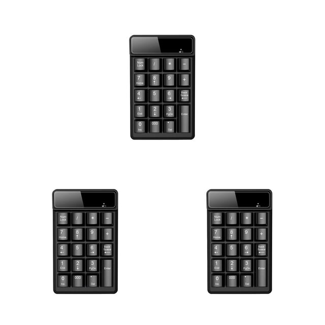 Sidaley Wired Numeric Keyboard 19 Keys Mechanical 2.4G Digital Keypad Keypads Mini Portable Number Key-board Rechargeable for Laptop Type1 NO1