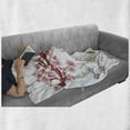 thumbnail image 6 of Floral Soft Flannel Fleece Blanket, Composition Flowering Branches Colorful Spring Garden Theme Seasonal Art Print, Cozy Plush for Indoor and Outdoor Use, 60" x 80", Pink Brown Green, by Ambesonne, 6 of 6