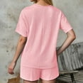 thumbnail image 4 of Conjunto de 2 piezas para mujer: top de cuello redondo y manga corta y pantalones cortos holgados, 4 of 7