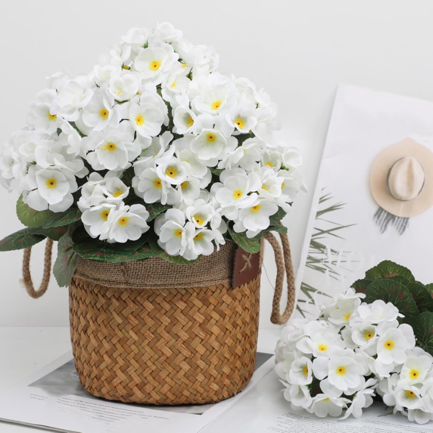 2026 New Spring Porch Refresh Hydrangea, 14" UV Resistant Artificial Outdoor Flowers, DIY Color Faux Hydrangea Flowers for Outdoors, Realistic Hydrangeas Plants for Spring Porch Refresh Decor (C, 5)