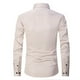 thumbnail image 3 of Blusa y camisa de manga larga con cuello vuelto Camisa de vestir de manga larga para hombre Camisa de vestir de manga larga de corte regular Casual con botones Blusa y camisa de manga larga lisa con c, 3 of 3