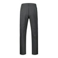 thumbnail image 7 of Pants for Men Solid Color Skinny Slim Fit Business Trousers with Pockets Solid Color Stretchy Slacks for Men Black L, 7 of 7