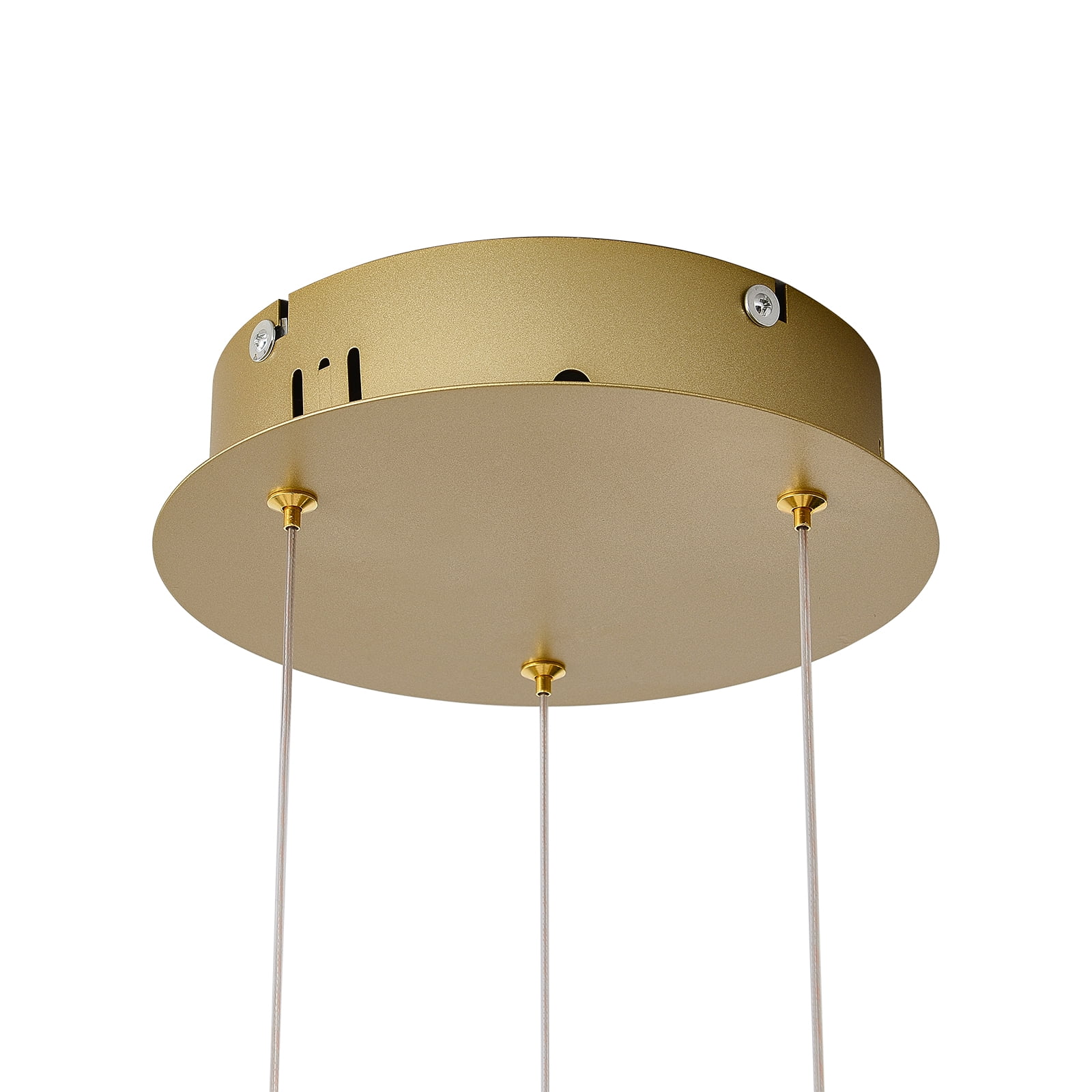Modern 3-Ring Wave Dimmable Kitchen Island LED Chandelier Light with Remote Control,Height Adjustable Pendant Light Hanging Ceiling Light Fixture Gold/Silver