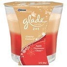 Glade 2-in-1 Candle, Creamy Custard & Apple Cinnamon Cheer - 3.8oz