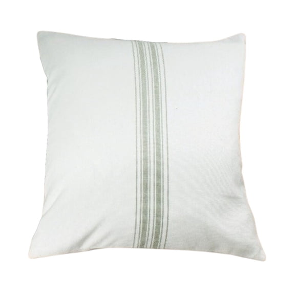 Grain Sack Stripe Sage Pillow Cover - 18x18 - Home Collections by Raghu