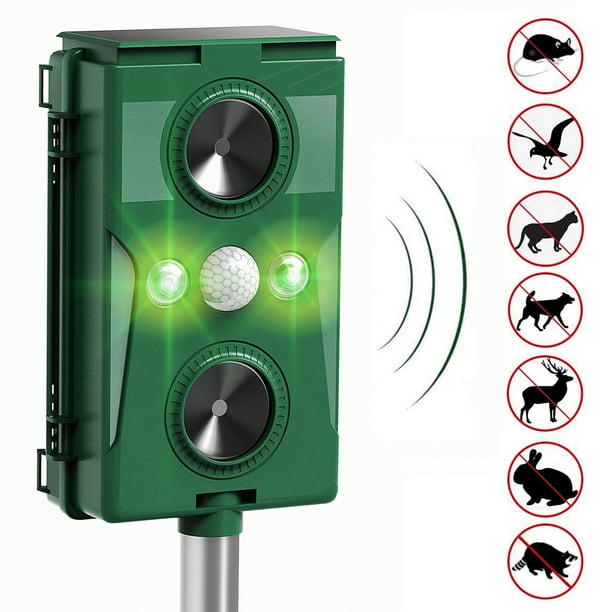 Nine Bull Ultrasonic Solar Squirrels Repeller Outdoor Waterproof Rodent Repellent