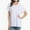 White, variant on Women's Tshirts Casual V Neck Short Sleeve Loose Summer Tunic Tops