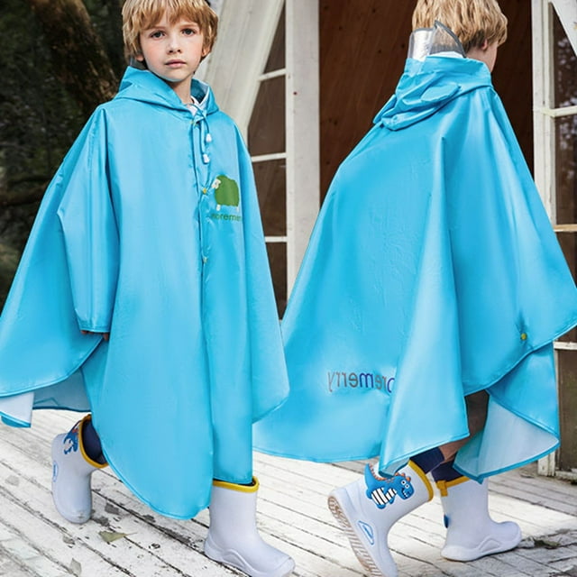 Poncho de Pluie pour Filles Léger et Compact, Imperméable pour Enfants, Extérieur, Usage Quotidien, École